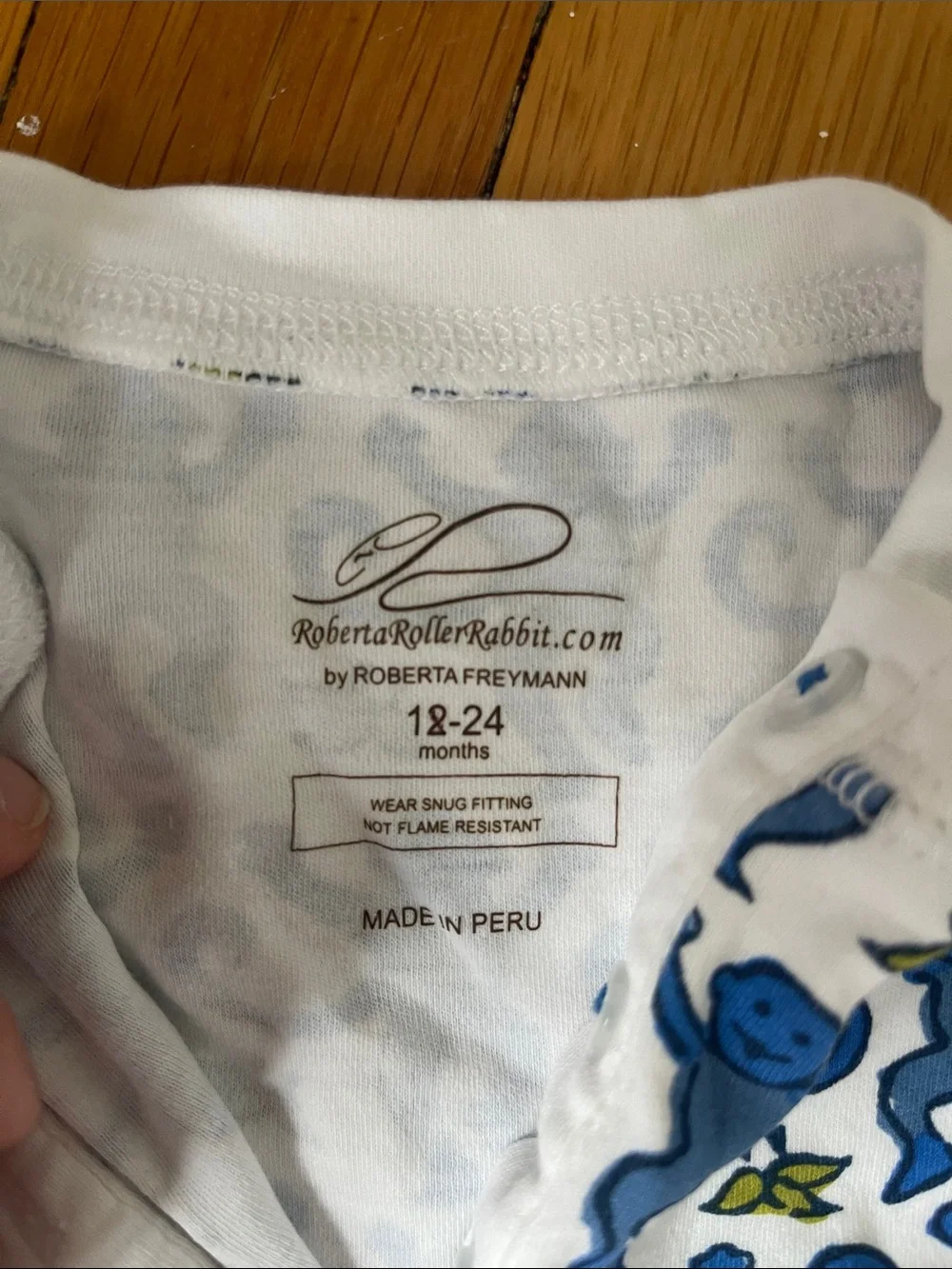 Roberta Roller Rabbit baby3 pc set Pajama top/bottom w/ Matching Blanket/towel